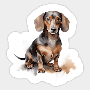 Dachshund Watercolor Style Sticker